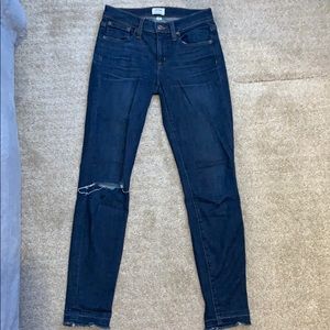 Dark wash j. Crew toothpick skinny jeans
